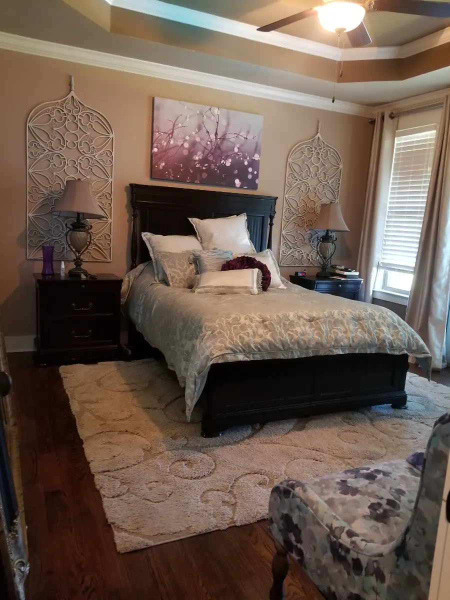 Bedroom dusted and made fresh, cleaned by Dust Free By DD in Cleveland, TN