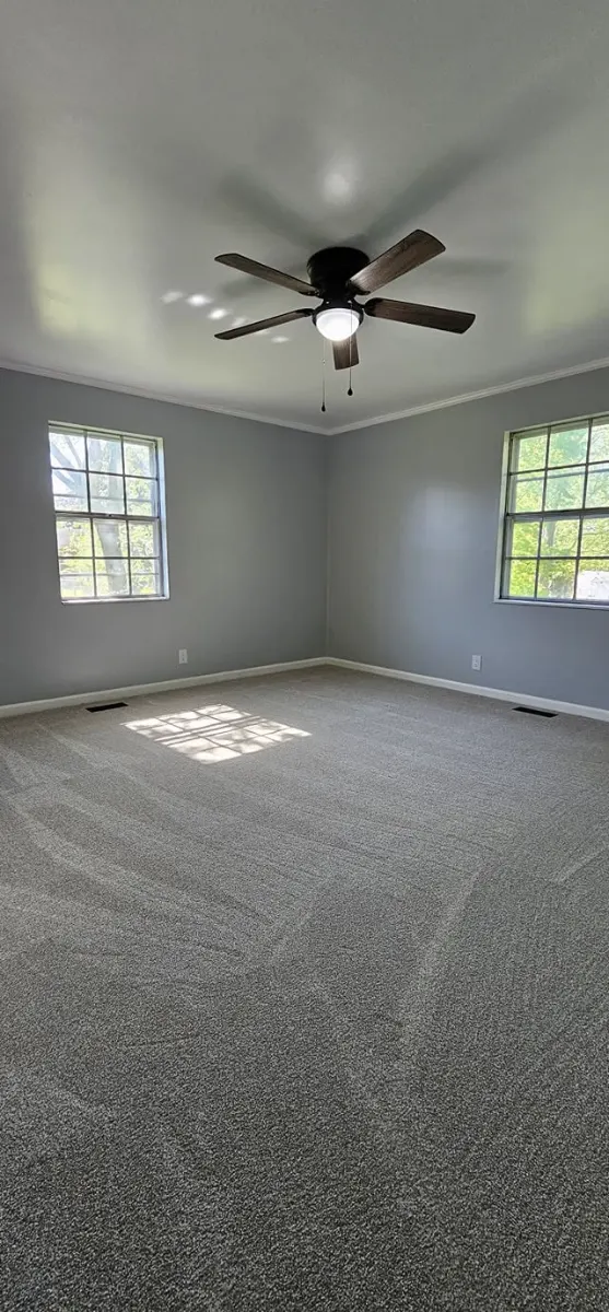 Carpet vacuumed and baseboards wiped, cleaned by Dust Free By DD in Cleveland, TN