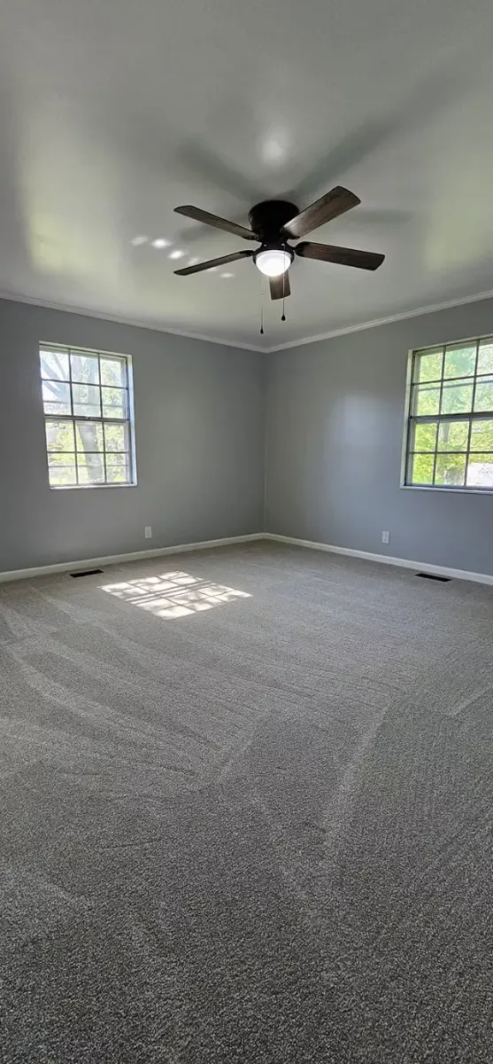 Carpet vacuumed and baseboards wiped, cleaned by Dust Free By DD in Cleveland, TN