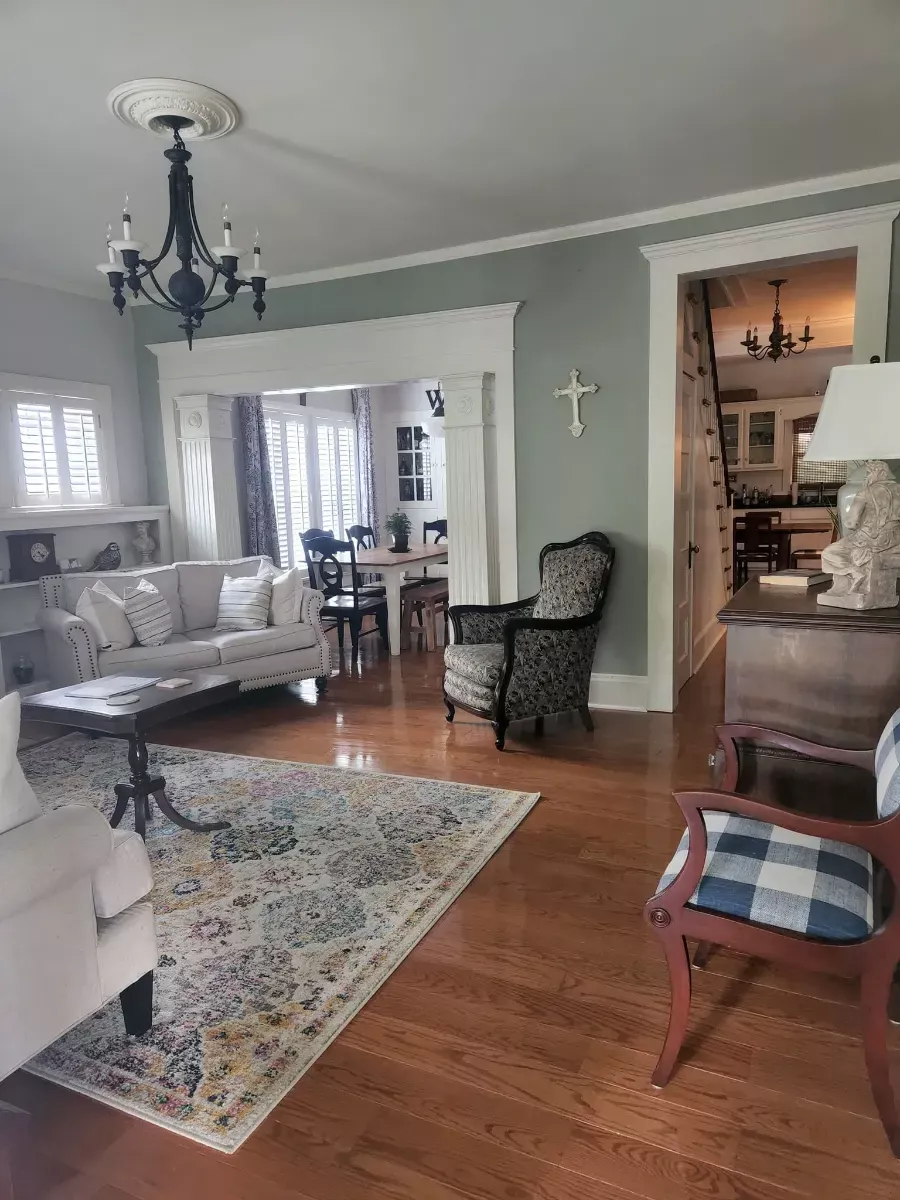 Living and dining rooms dusted and tidied, cleaned by Dust Free By DD in Cleveland, TN